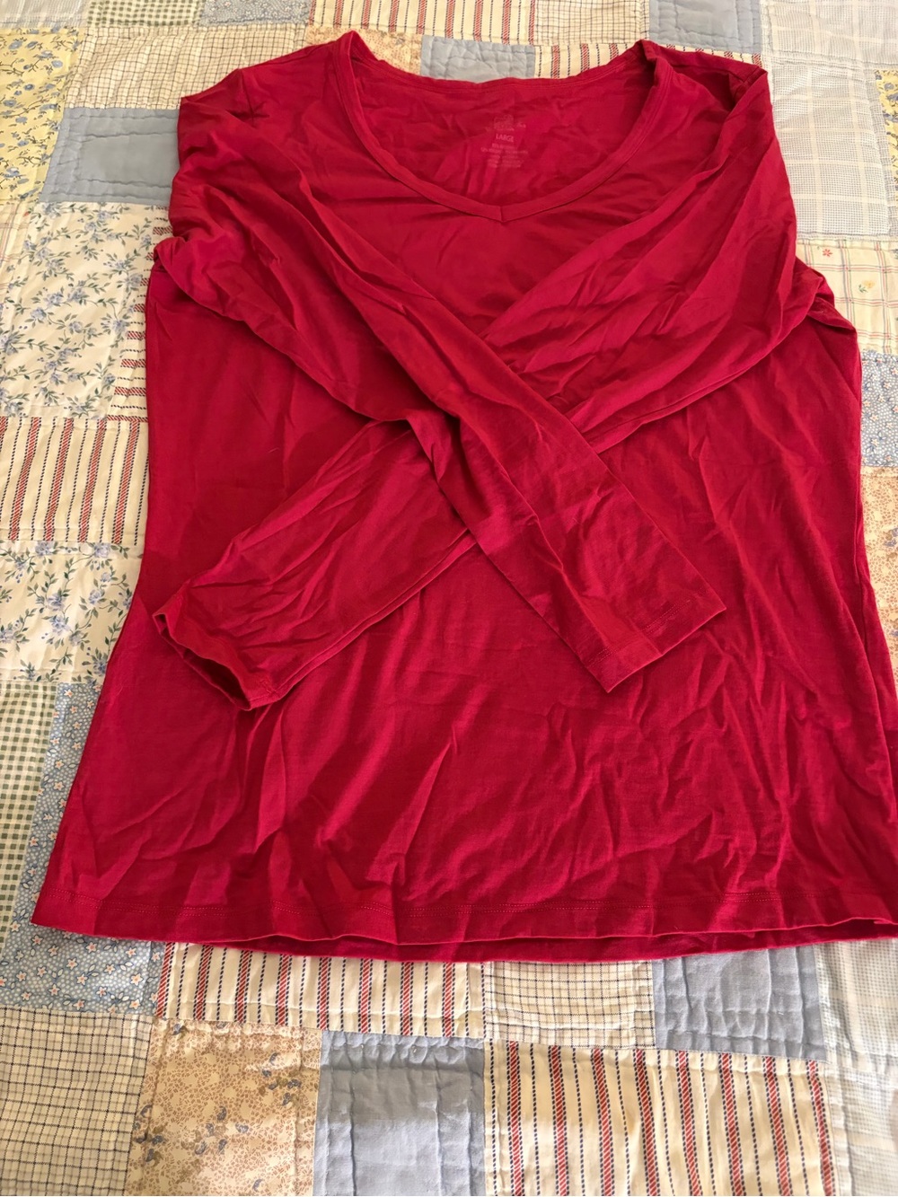 Woolx Layla V Neck Top, Size Large